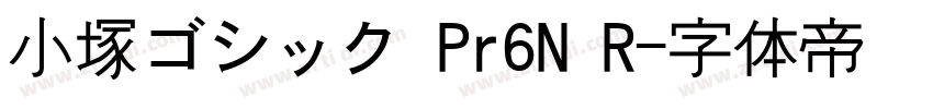 小塚ゴシック Pr6N R字体转换